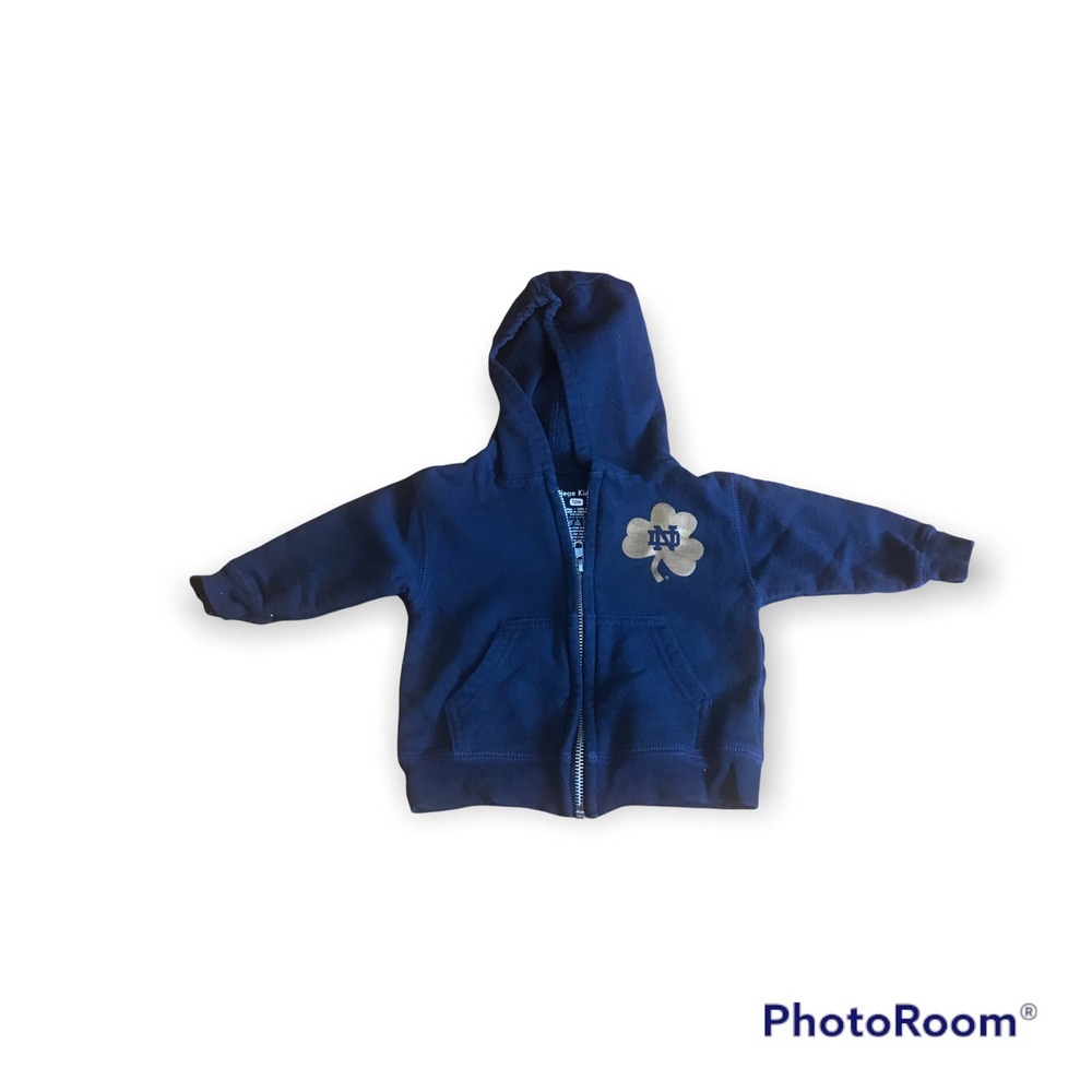 College Kids NOTRE DAME Navy Blue Team Hoodie, size 12 months